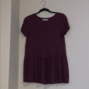 Maroon loose fitting T